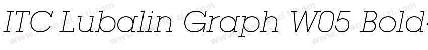 ITC Lubalin Graph W05 Bold字体转换